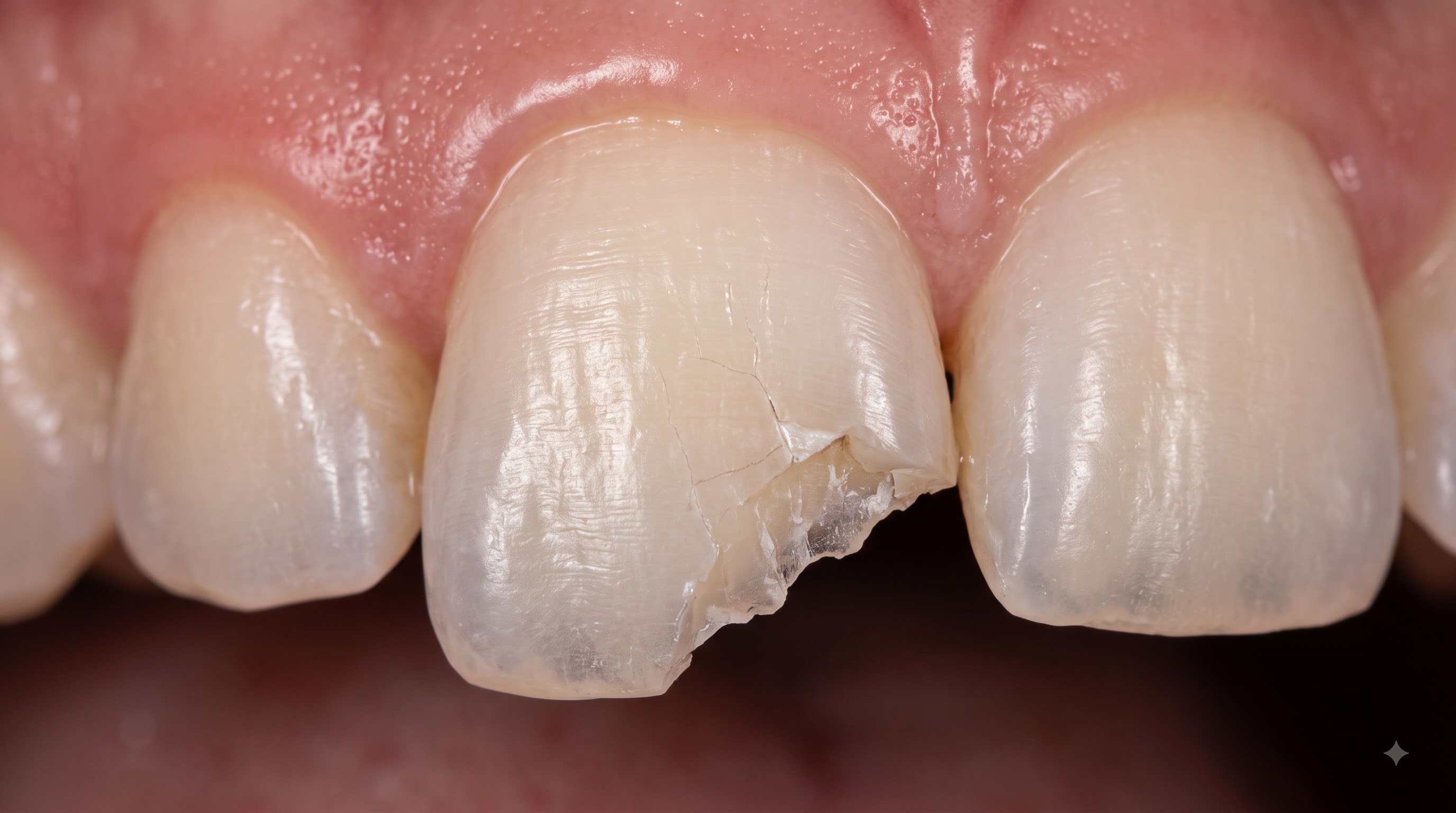 Before photo — Chipped Tooth Repair